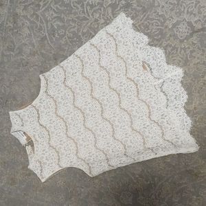 Rose + Olive Lace Tank Top